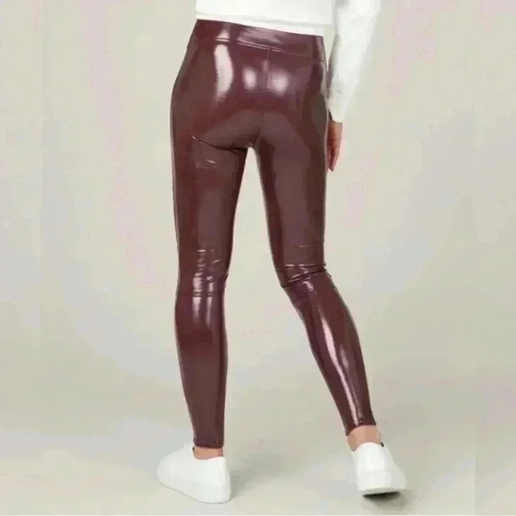 SPANX SPANXshape Faux Patent Leather Leggings Ruby Red Pt.Small, Medium, Large - Picture 15 of 16